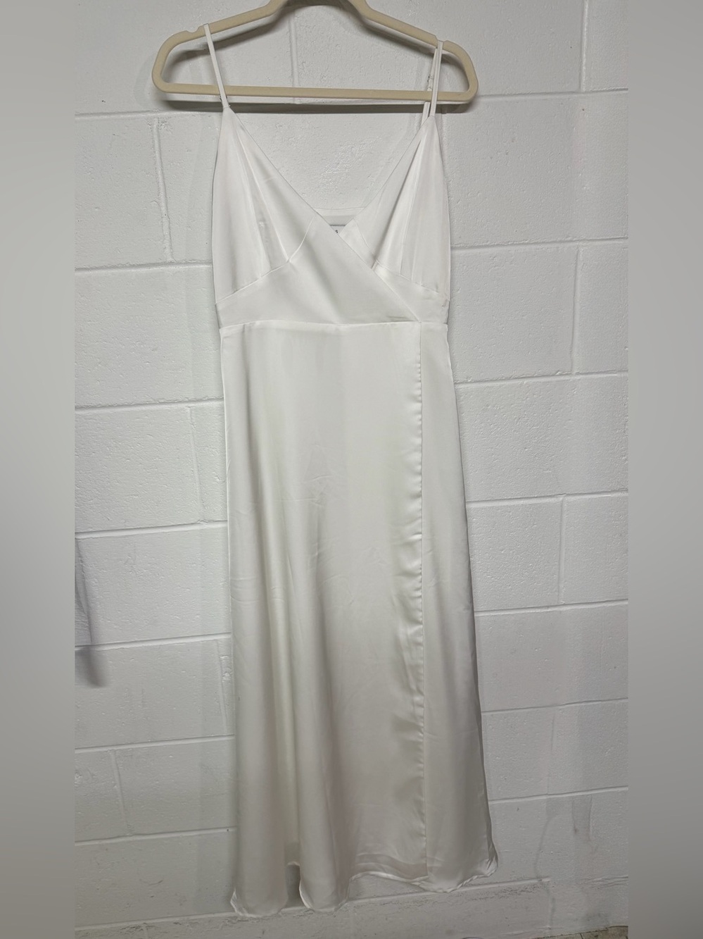RIHOAS White A-Line Maxi Dress with Front Slit